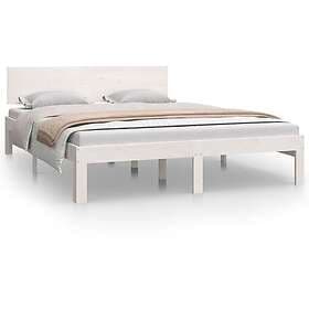 vidaXL Bed Frame vit massiv furu 140x200 cm 810496