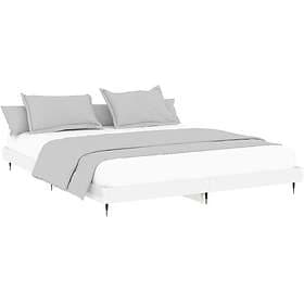 vidaXL Bed Frame white high gloss 160x200 cm engineered wood