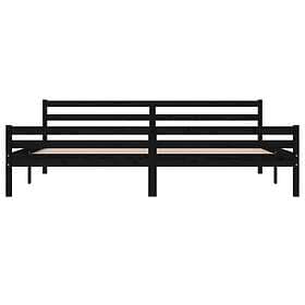 vidaXL Bed Frame svart massivt trä 200x200 cm 814843