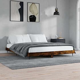 vidaXL Bed Frame rökfärgad ek 200x200 cm konstruerat trä 832218