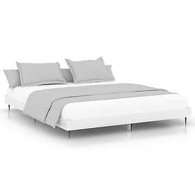 vidaXL Bed Frame vit högglans 150x200 cm konstruerad trä 832239
