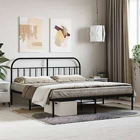 vidaXL Bed Frame med huvudgavel metall svart 180x200 cm 353639