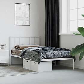 vidaXL Bed Frame med huvudgavel metall vit 90x190 cm 352521
