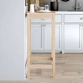 vidaXL Barbord 50x50x110 cm massiv furu 833263