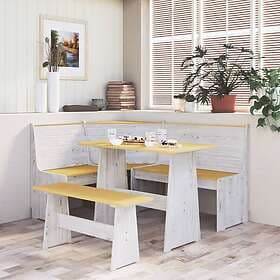 vidaXL Dining Table 327253 Honey Brown and White