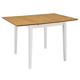 vidaXL Utdragbart matbord (80-120)x80x74 cm vit MDF 247625