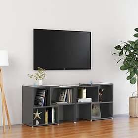 vidaXL TV Stand grey high gloss 104x30x52 cm engineered wood 808358