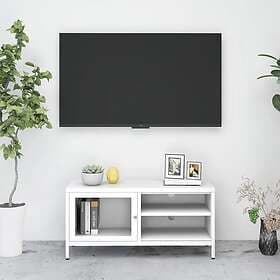 vidaXL TV Stand 90x30x44 cm steel and glass 336056