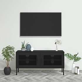 vidaXL TV Stand svart 105x35x50 cm stål 336241