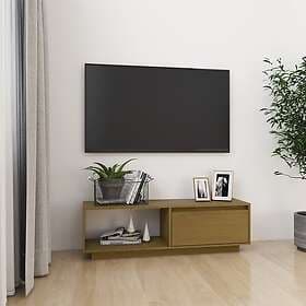 vidaXL TV Stand honungsbrun 110x30x33.5 cm massiv furu 809891