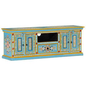 vidaXL TV Stand blå 110x30x40 cm massivt mangoträ 353908