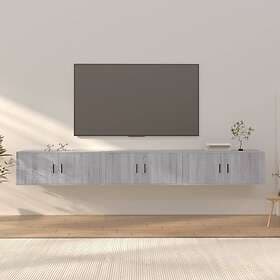 vidaXL Väggmonterade tv-skåp 3 st grå sonoma 100x34.5x40 cm 3188380