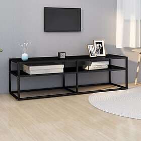vidaXL TV Stand svart 140x40x40.5 cm härdat glas 331715