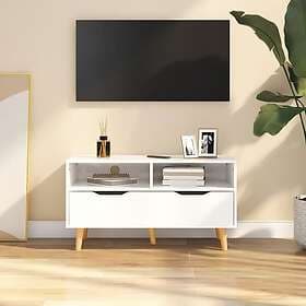vidaXL TV Stand vit högglans 90x40x48.5 cm spånskiva 326783