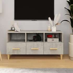 vidaXL TV Stand betonggrå 102x36x50 cm konstruerat trä 812604