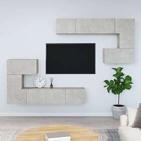 vidaXL Väggmonterad TV Stand betonggrå konstruerat trä 3114585