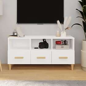 vidaXL TV Stand vit 102x36x50 cm konstruerat trä 812600