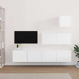 vidaXL TV Stand 4 delar vit konstruerat trä 3114646