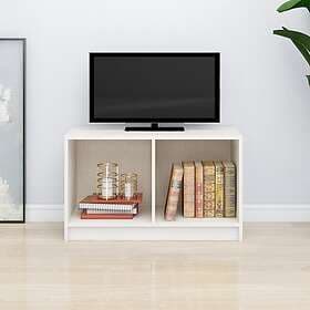 vidaXL TV Stand vit 70x33x42 cm massiv furu 809943