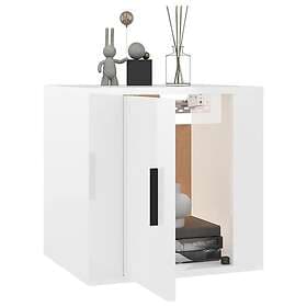 vidaXL Väggmonterad TV Stand vit högglans 40x34.5x40 cm 816644