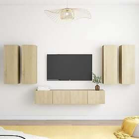 vidaXL TV Stand 6 piece sonoma oak chipboard 3078995