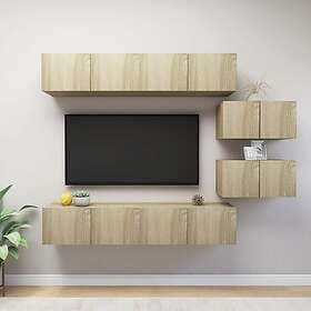 vidaXL TV Stand 6 Piece Sonoma Oak Engineered Wood 3079041