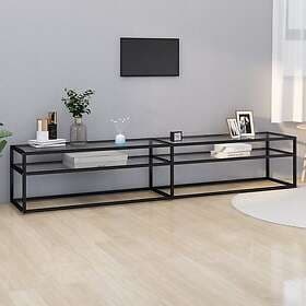 vidaXL TV Stand genomskinlig 220x40x40.5 cm härdat glas 331730