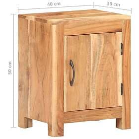 vidaXL Nattduksbord 40x30x50 cm massivt acaciaträ 320474