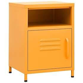vidaXL Sängbord 2 st senapsgul 35x35x51 cm stål 3095216