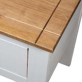 vidaXL Sängbord vit 46x40x57 cm furu Panama 282693