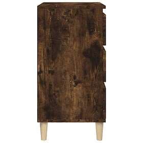 vidaXL Nightstand Smoke Brown Oak 40x35x70cm Constructed Wood 819665