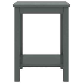 vidaXL Nightstand Dark Grey 35x30x47cm Solid Pine 322214