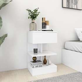 vidaXL Nightstand White 40x35x65cm Chipboard 808648