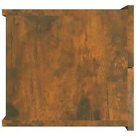 vidaXL Nightstand Smoke Brown Oak 40x30x30cm Constructed Wood