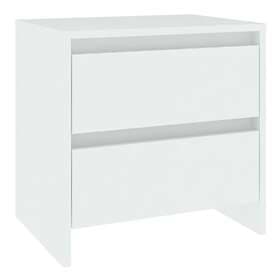 vidaXL Sängbord vit 45x34.5x44.5 cm konstruerat trä 809845