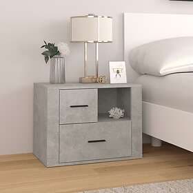 vidaXL Sängbord betonggrå 60x36x45 cm konstruerat trä 816740
