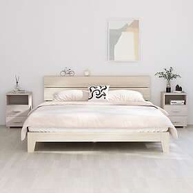 vidaXL HAMAR Nightstand 2 pcs White 40x35x62cm Solid Wood 340417
