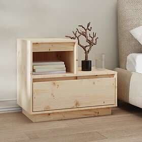 vidaXL Sängbord 60x34x51 cm massiv furu 814374