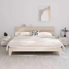 vidaXL Sängbord HAMAR 2 st vit 40x35x44.5 cm massivt trä 340409
