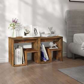 vidaXL Sängbord 2 st rökfärgad ek 40x30x40 cm konstruerat trä 815178