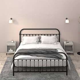 vidaXL Sängbord 2 st betonggrå 40x35x50 cm 821883