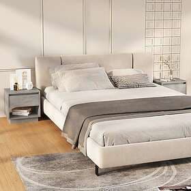 vidaXL Nightstand Concrete Grey 2 pcs 45x34x44cm Engineered Wood 809521