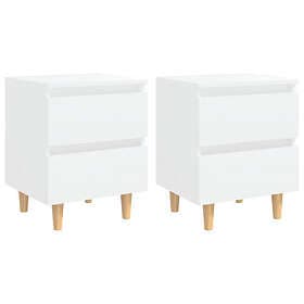 vidaXL Nightstand White 40x35x50cm 805852