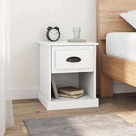 vidaXL Sängbord 2 st vit 39x39x47.5 cm konstruerat trä 816129