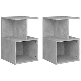 vidaXL Nightstand 2 pcs Concrete Grey 35x35x55cm Engineered Wood 806355