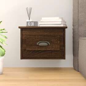 vidaXL Väggmonterade sängbord brun ek 41.5x36x28 cm 816390
