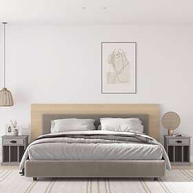 vidaXL Sängbord 2 st grå sonoma 43x36x50 cm 816357