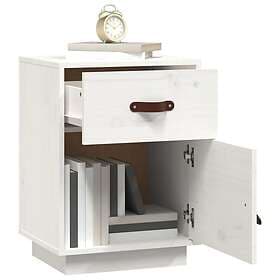 vidaXL Sängbord 2 st vit 40x34x55 cm massiv furu 818308