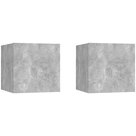 vidaXL Sängbord 2 st betonggrå 30.5x30x30 cm konstruerat trä 3079719