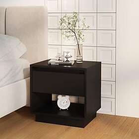 vidaXL Sängbord svart 45x34x44 cm konstruerat trä 809514